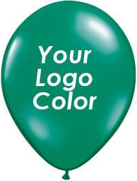 Jewel Green balloons white logo